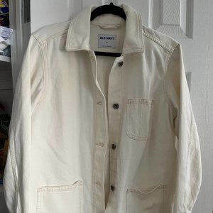 Old Navy Off-white Shirt Jacket (Denim) Size XS